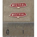 Lot de 2 plaques MISTRAL plates pour locomotive HO