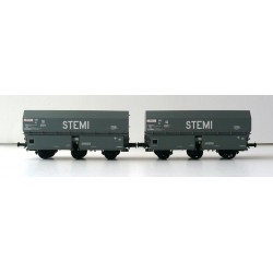 2 Wagons trémie coke “STEMI56” - REE WB-005 - EPIII HO