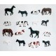 Lot de 16 animaux (vaches chevaux mouton) HO
