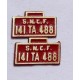 LBT-141-TA-488 - 2 plaques 141TA488 peintes en laiton