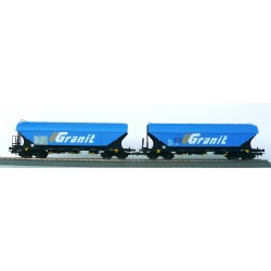 SET de 2 Wagons céréalier GRANIT - JOUEF HJ6041 - HO