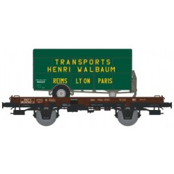 REE - Wagon UFR MONO-PORTEUR epoque 3, Transports Walbaum reference REE-WB-073 HO