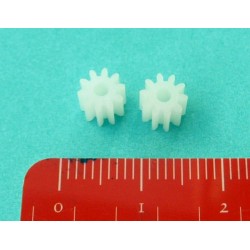 Lot de 2 pignons 10 dents pour moteur axe 2mm Lot de 2 pignons 10 dents pour moteur axe 2mm