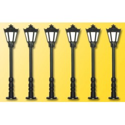 lot de 5 reverberes lampadaires en metal HO