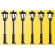 lot de 5 reverberes lampadaires en metal HO