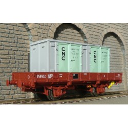 LSM 30265 Wagon OCEM 19 avec 2 conteneurs CNC SNCF LS models HO