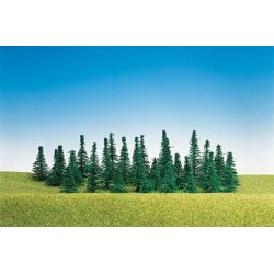 FALLER 181440 - Lot de 30 sapins assortis 3 a 7 cm - HO 1/87