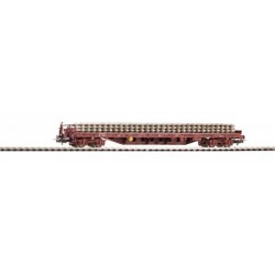 PIKO 54827 - Wagon plat a bogie SNCF avec TRAVERSES beton - HO