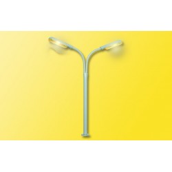 Viessmann - Lampadaire fouet double - lampe jaune - 6096 HO