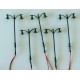 juego de 5 farolas dobles dobladas de metal verde HO