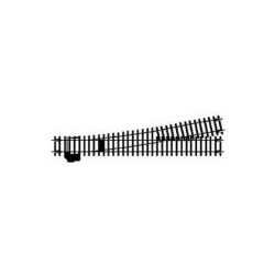 JOUEF - jr8077- Aiguillage long a gauche 11.25 degres en maillechort - HO