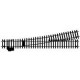 JOUEF - jr8077- Aiguillage long a gauche 11.25 degres en maillechort - HO