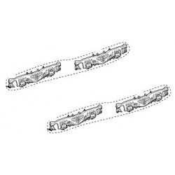 JOUEF hj2143/17 - lot de 4 flancs de bogie pour TENDER 141P hj2143 JOUEF - HO