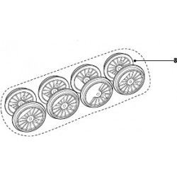 JOUEF - HJ2143/08 - ROUES de loco vapeur 141P - HO