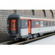  PIKO 58645 - Set de 2 Voitures corail 2eme Classe et BAR VTU logo encadré - HO