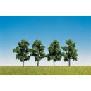 FALLER 181402 - Lot de 4 arbres a feuilles HO-N+Z