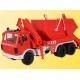 Kibri 18259 - Mercedes Benz truck with firemen and container crane - HO 1/87