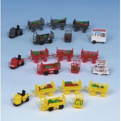 KIBRI 38646 - Assortiment de chariots de quai - HO