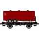 REE WB238 - Wagon UFR MONO - PORTEUR avec remorque double essieux - EP III - "Rouge unie" - HO