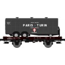 REE WB240 - Wagon UFR MONO - PORTEUR avec remorque double essieux - EP III - "PARIS-TURIN" - HO