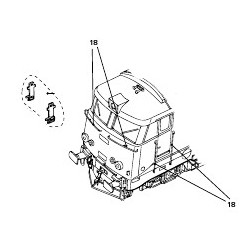 JOUEF - HJ2142/18 - 2 marches pieds, 4 mains montoires et 2 rambardes - HO