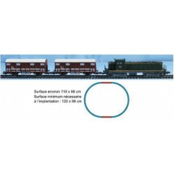 PIKO SAI P1072 - Coffret de départ BB63000 et 2 wagons couverts