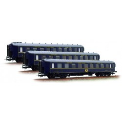 LS models LSM-49123 - 3 Voitures voyageur CIWL type F 1968 bleu - HO