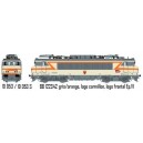 LSM 10053 - Loco SNCF BB 22200 gris orange gde cabine, Logo casquette, Camoules - ep V - HO