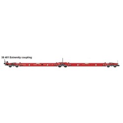 LSModels - LSM 30401 - Wagon Modalohr Sdmrss red lorry rail - SNCF HO