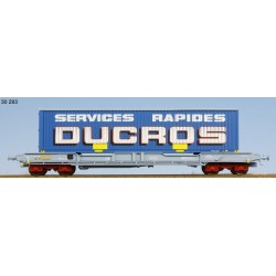 LS models - LSM 30293 - Wagon KMr gris bleu avec caisse DUCROS - sncf HO