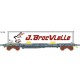 LS models - LSM 30296 - Grey-blue Wagon KMr with BROCVIELLE container - sncf HO