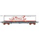 LS models - LSM 30294 - Grey-blue Wagon KMr with LA FLECHE container - sncf HO