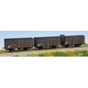 LSM 30257 Set de 3 Wagons OCEM couvert bois SNCF LS models HO