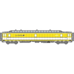 REE modeles - VB-031 - Voiture POSTALE OCEM 21,6 m PAZ jaune bandes blanches Ep.IV - HO