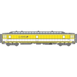 REE modeles - VB-032 - Voiture POSTALE OCEM 21,6 m PAZ jaune bandes blanches Ep.IV V- HO