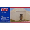 SAI maquette 300 - 2 entree de tunnel 1 voie avec contreforts - HO 1/87