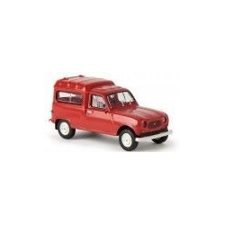 SAI2410 - Automobile Renault 4 fourgonnette vitree rouge 1961 - HO