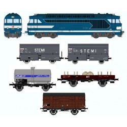 REE CM002 - SET BB67039 a plaques RENNES with 5 wagons - EP3 - HO