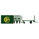 LS models 89598 - Set of 5 green postal trolleys - HO