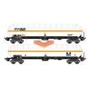 LS Models - LSM 30187 2 carro tanque UAS blanc bandeau orange MILLET - HO
