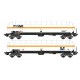 LS Models - LSM 30187 2 WAGONS citerne UAS blanc bandeau orange MILLET - HO