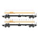 LS Models - LSM 30188 2 WAGONS citerne UAS blanc bandeau orange ASTRAGAL - HO