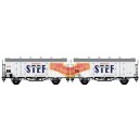 LS-models LS30397 - Set of 2 wagons OCEM refrigerated white "provence express" SNCF - HO