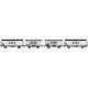 LS-models LS30396 - Conjunto de 4 vagones ocem refrigerado blanco "STEF" SNCF - HO