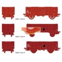 LS models LSM-30260 - SET OF 3 RED WAGON OCEM UIC - HO