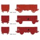 LS models LSM-30260 - Conjunto de 3 CARRO ROJO OCEM UIC - HO