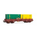 Jouef HJ6118 - Wagon plat REMMS 2 conteneurs “CATU” et “Merzario” - HO