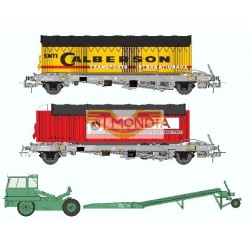 REE modeles WB-333 - COFFRET KANGOUROU Ep.III - 2 Wagons, 2 Remorques - HO