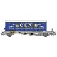 REE modeles WB-338 - Vagon KANGOUROU Ep.III-IV + Remorque "ECLAIR" tôlé simple axle - HO