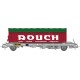 REE modeles WB-352 - Vagon KANGOUROU Ep.III + Remorque "ROUCH" bâche verte double axle - HO